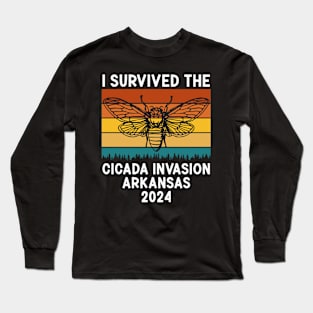 I Survived The Cicada Invasion Arkansas 2024 Long Sleeve T-Shirt